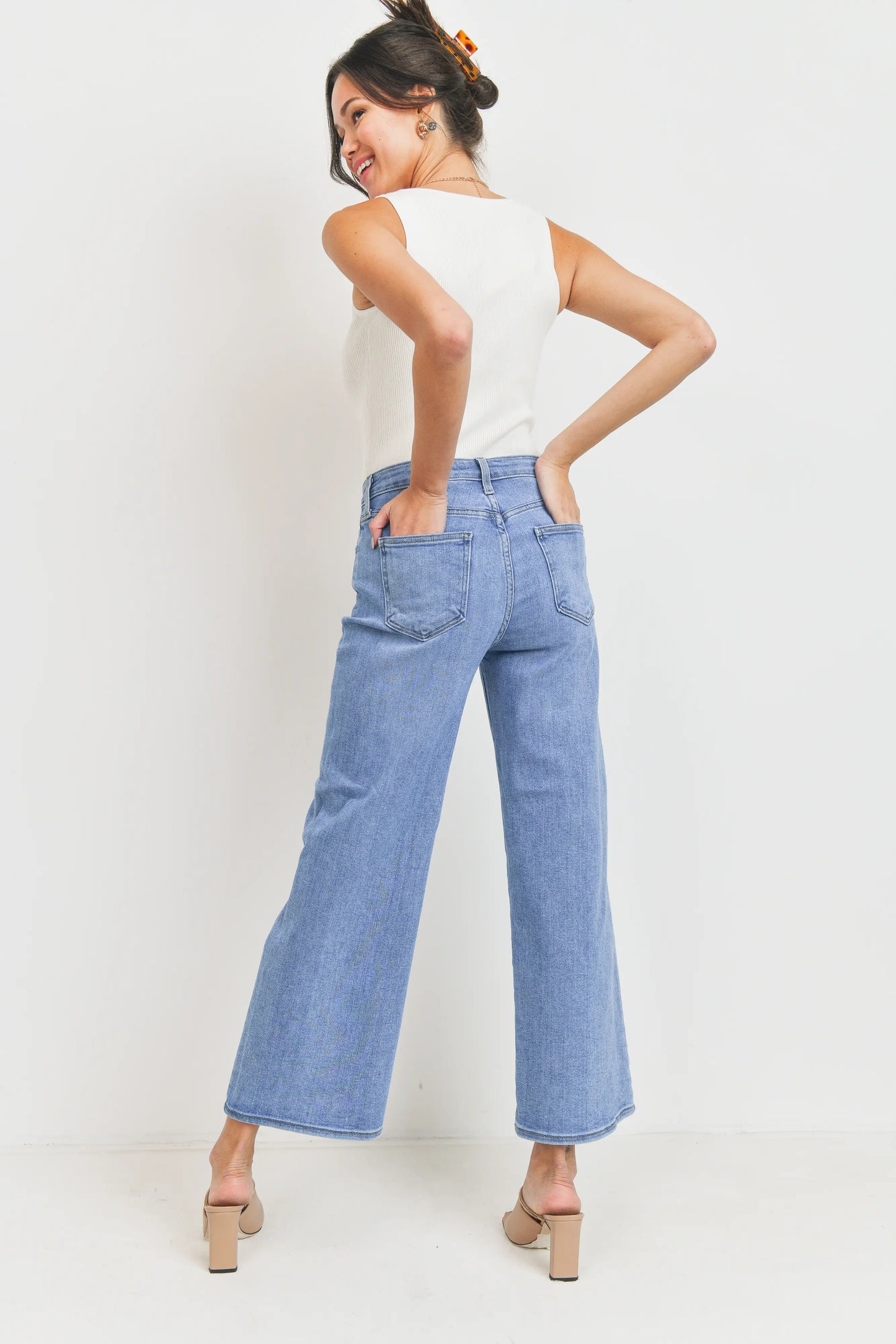 The Classic Wide Leg Medium Wash Jean