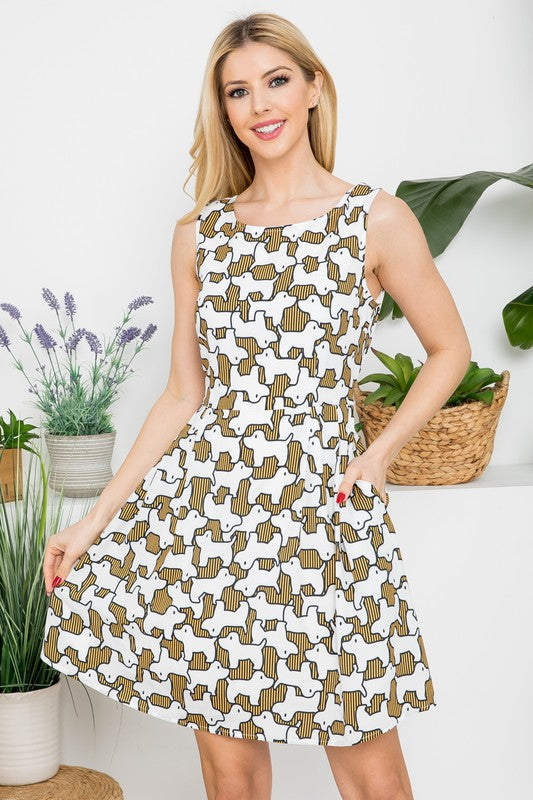 Dog Print Dress