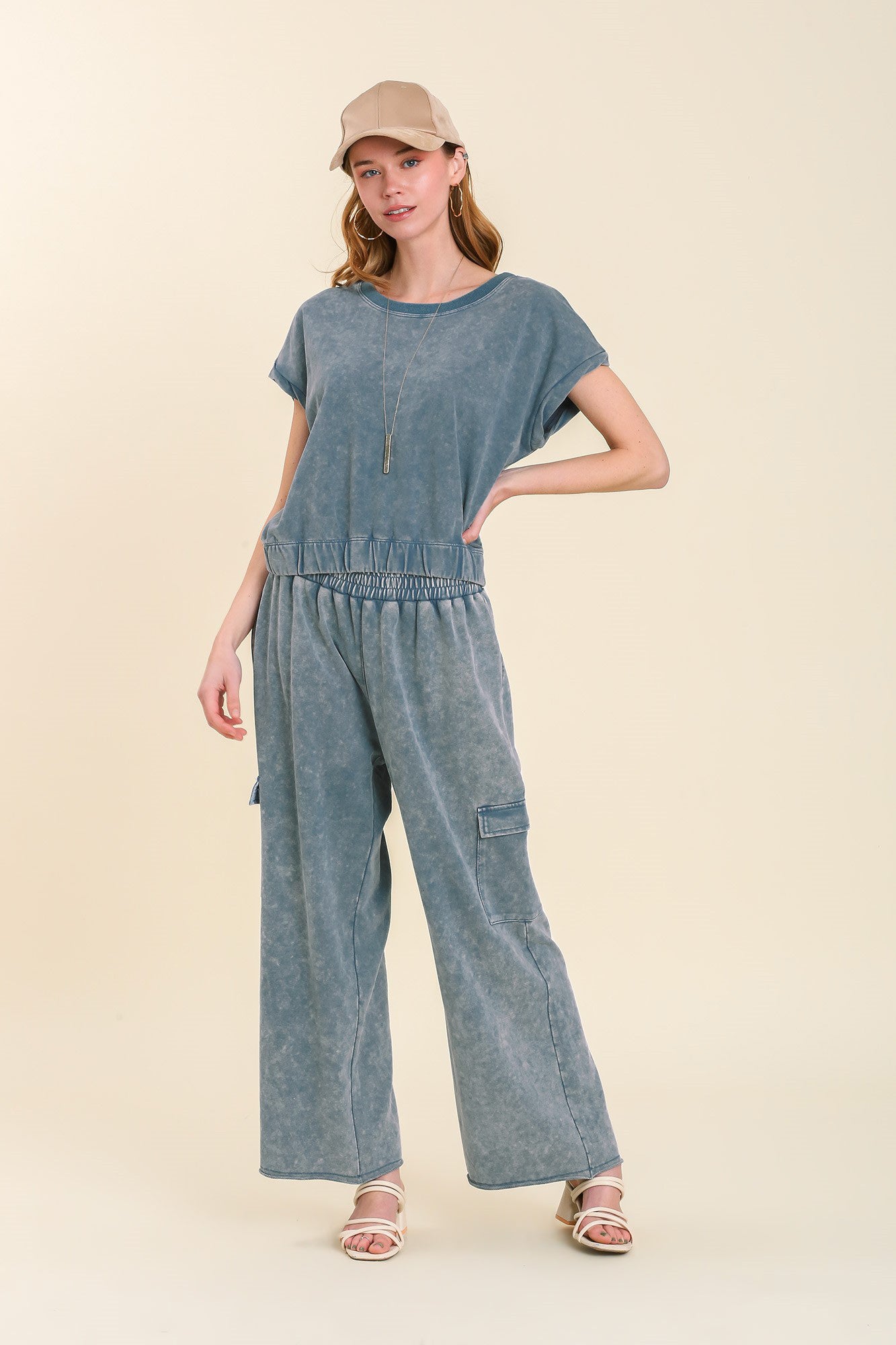 Denim Cargo Pants