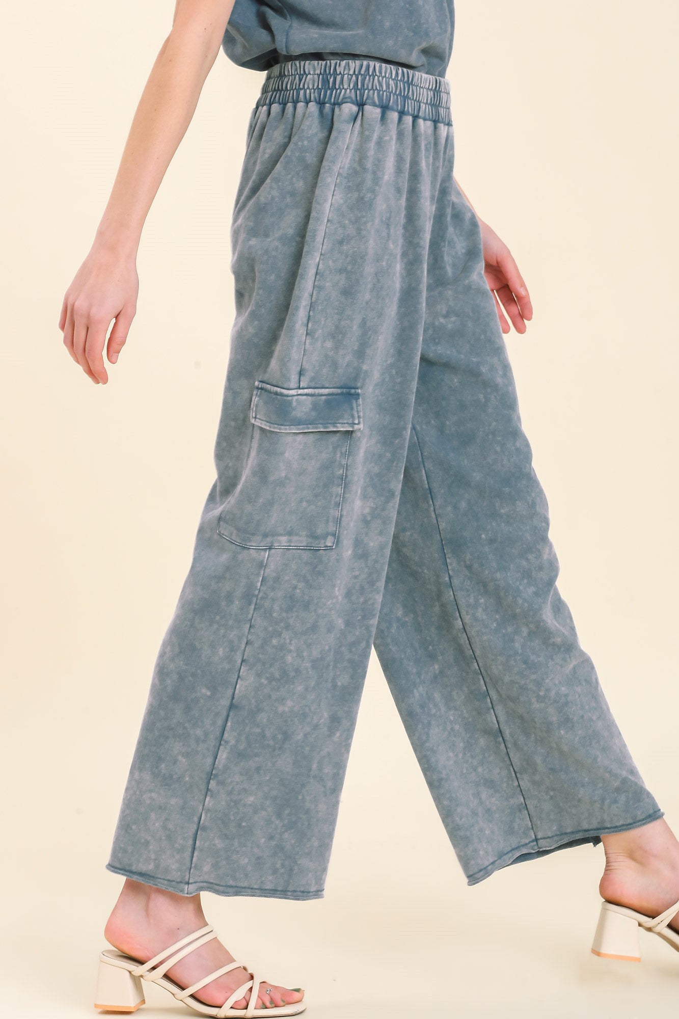Denim Cargo Pants