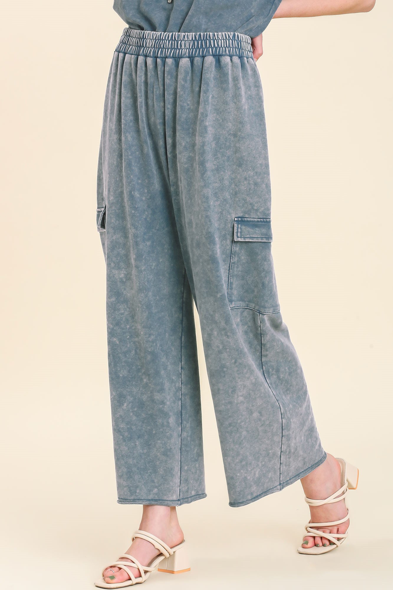 Denim Cargo Pants