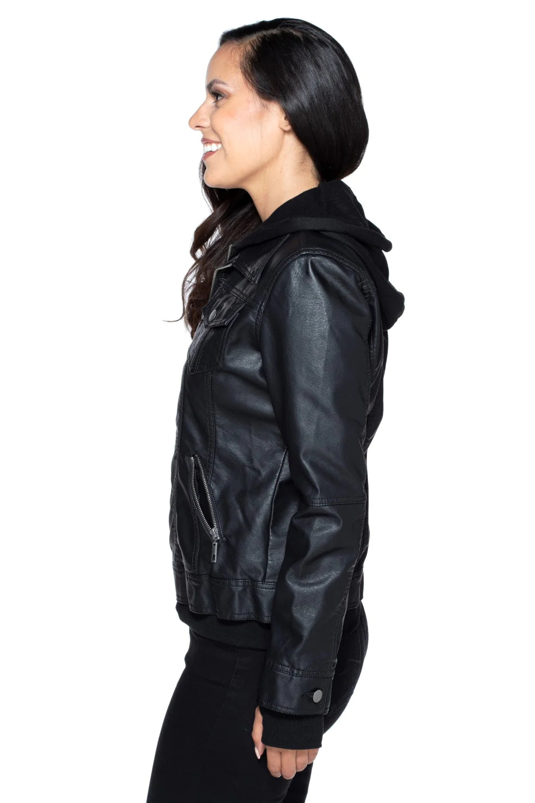 Girl Next Door Hooded Jacket - Black