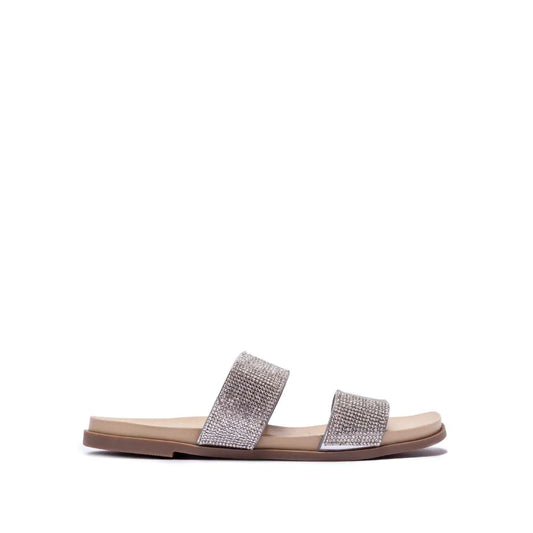 Laylow Clear Rhinestone Band Sandal