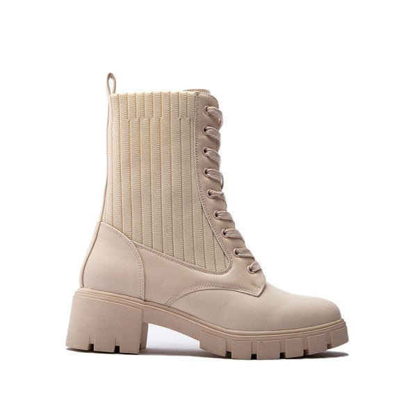 Renley Lace Up Bootie - Ivory
