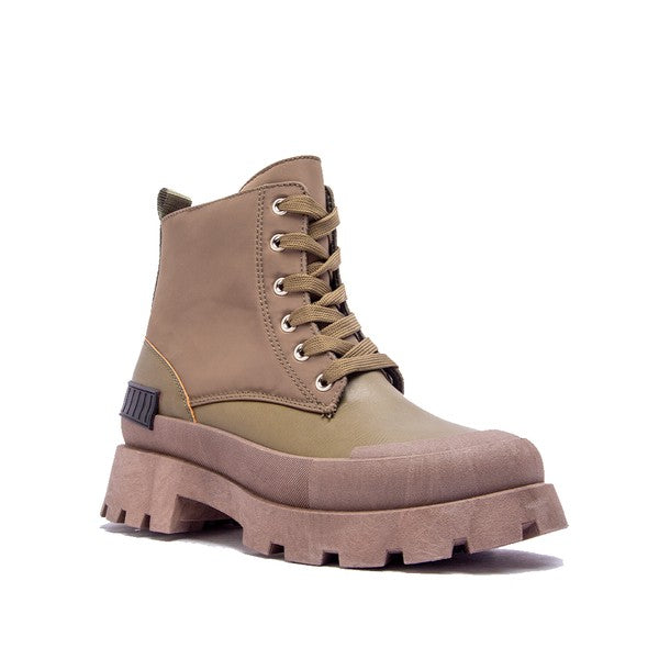 Soldier Style Lace Up Bootie