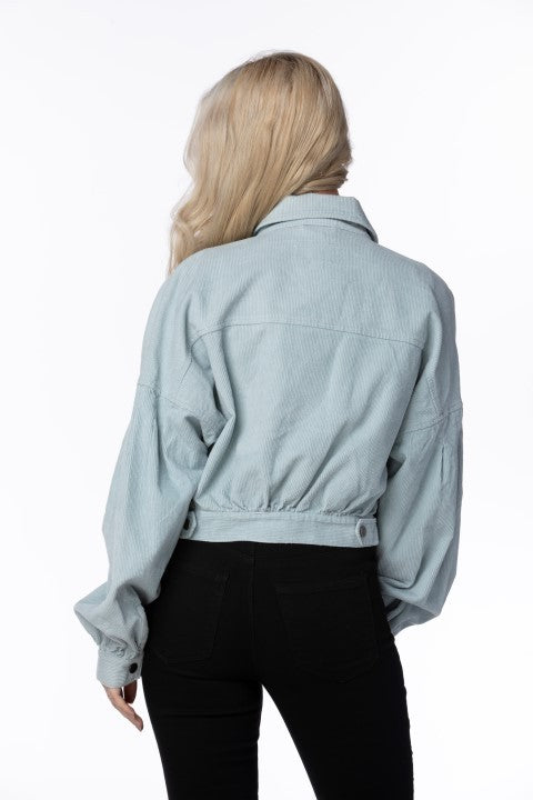 Oliver Bella Snap Button Jacket - Light Blue