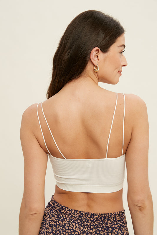 Double Strap Bralette - Ivory