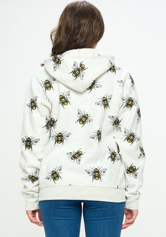Busy Bees Zipper Hoodie
