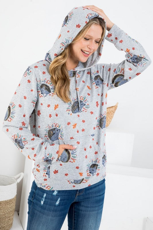 Gray Porcupine Hoodie