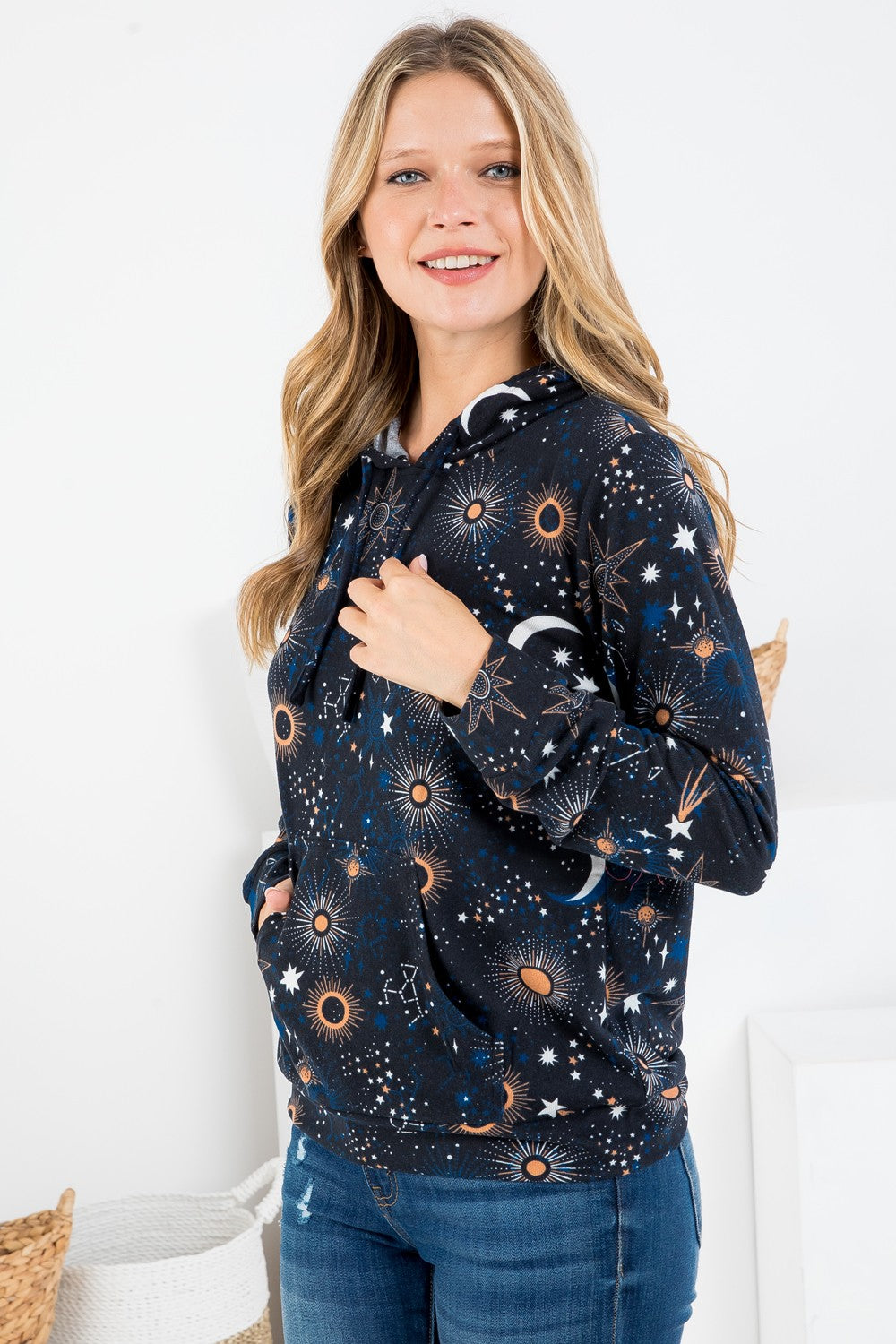 Celestial Print Hoodie