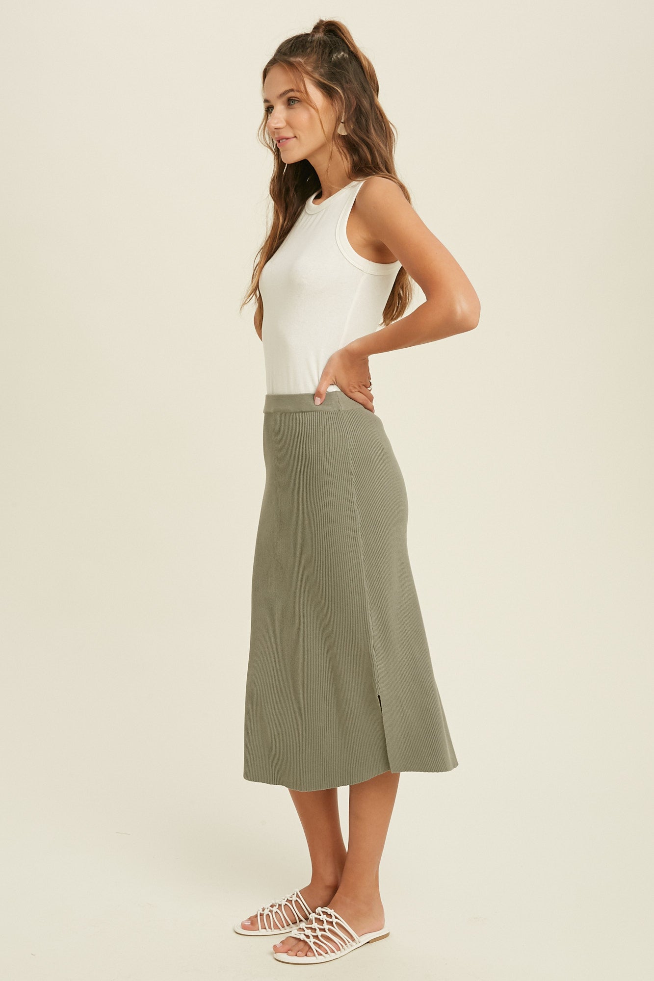 Crew Neck Tank - Ivory