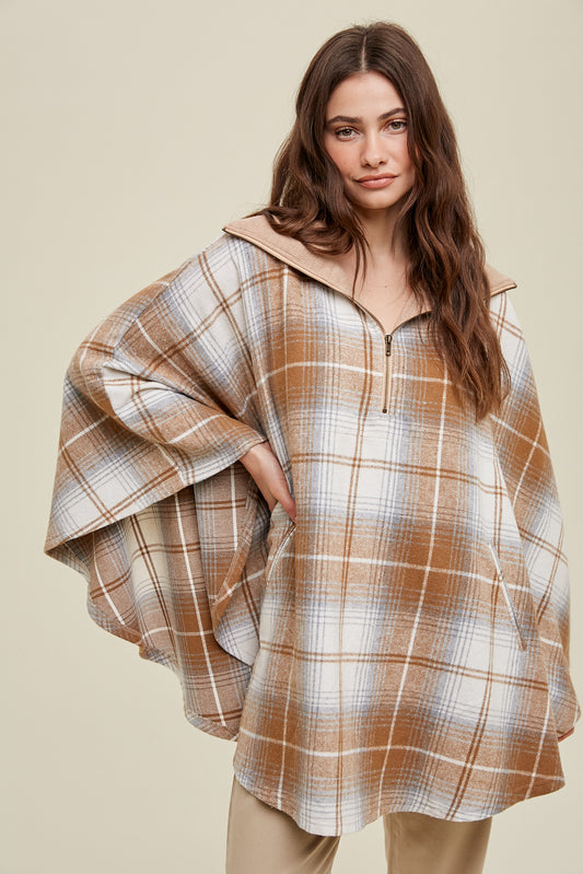 Half Zip Poncho