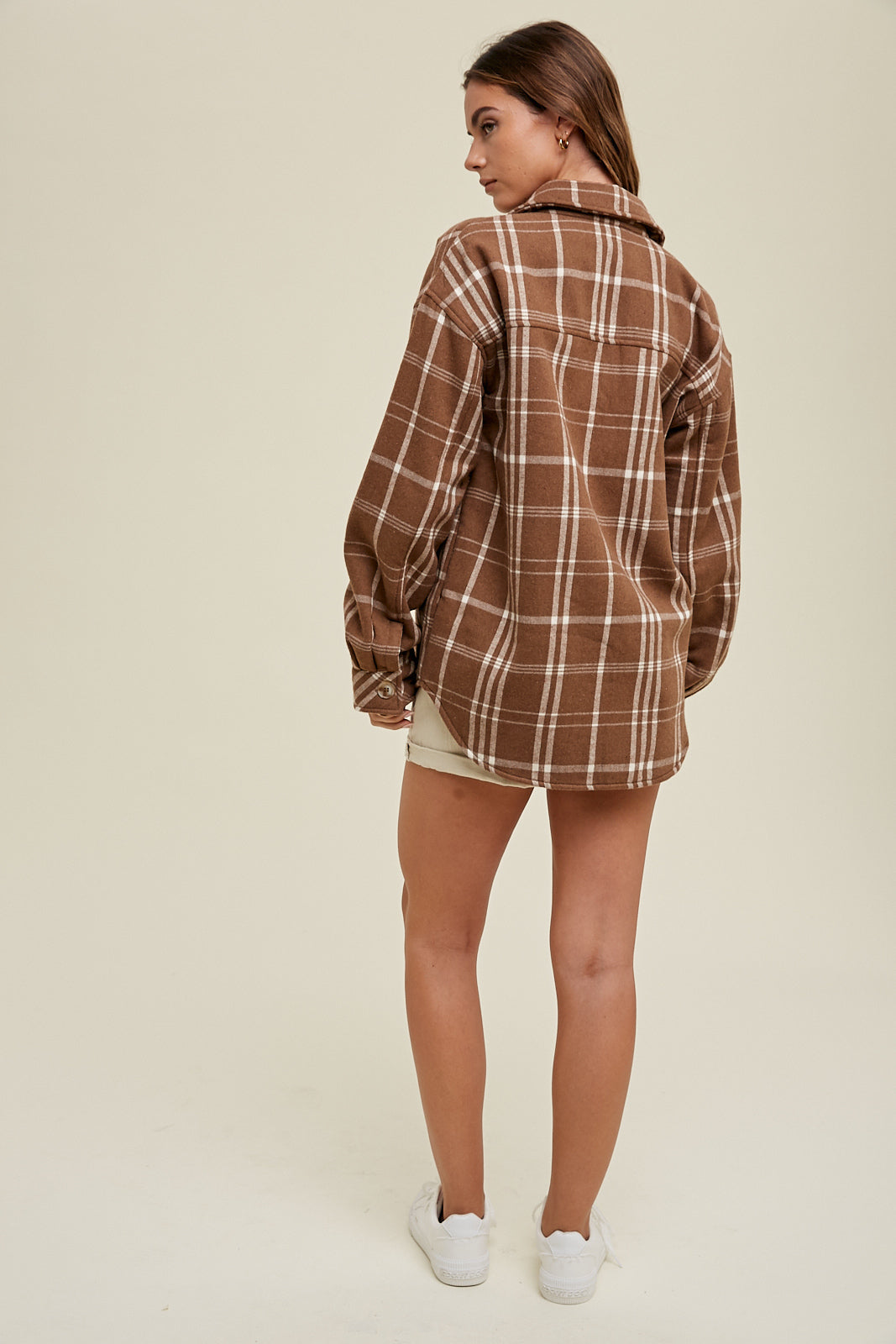 Plaid Faux Fur Lined Jacket