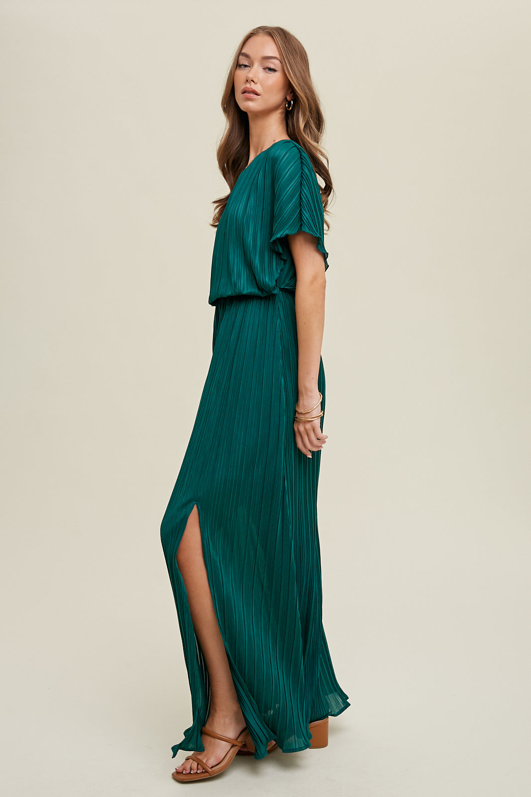 Pleated Maxi Dress