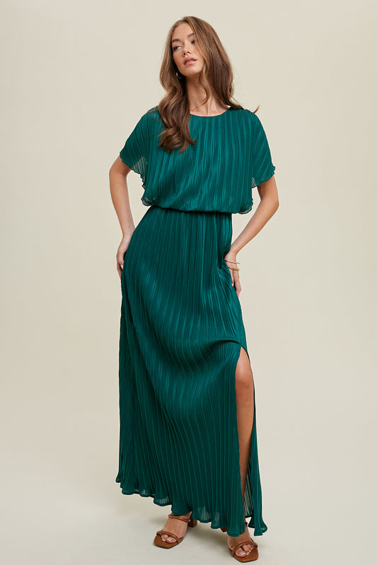 Pleated Maxi Dress