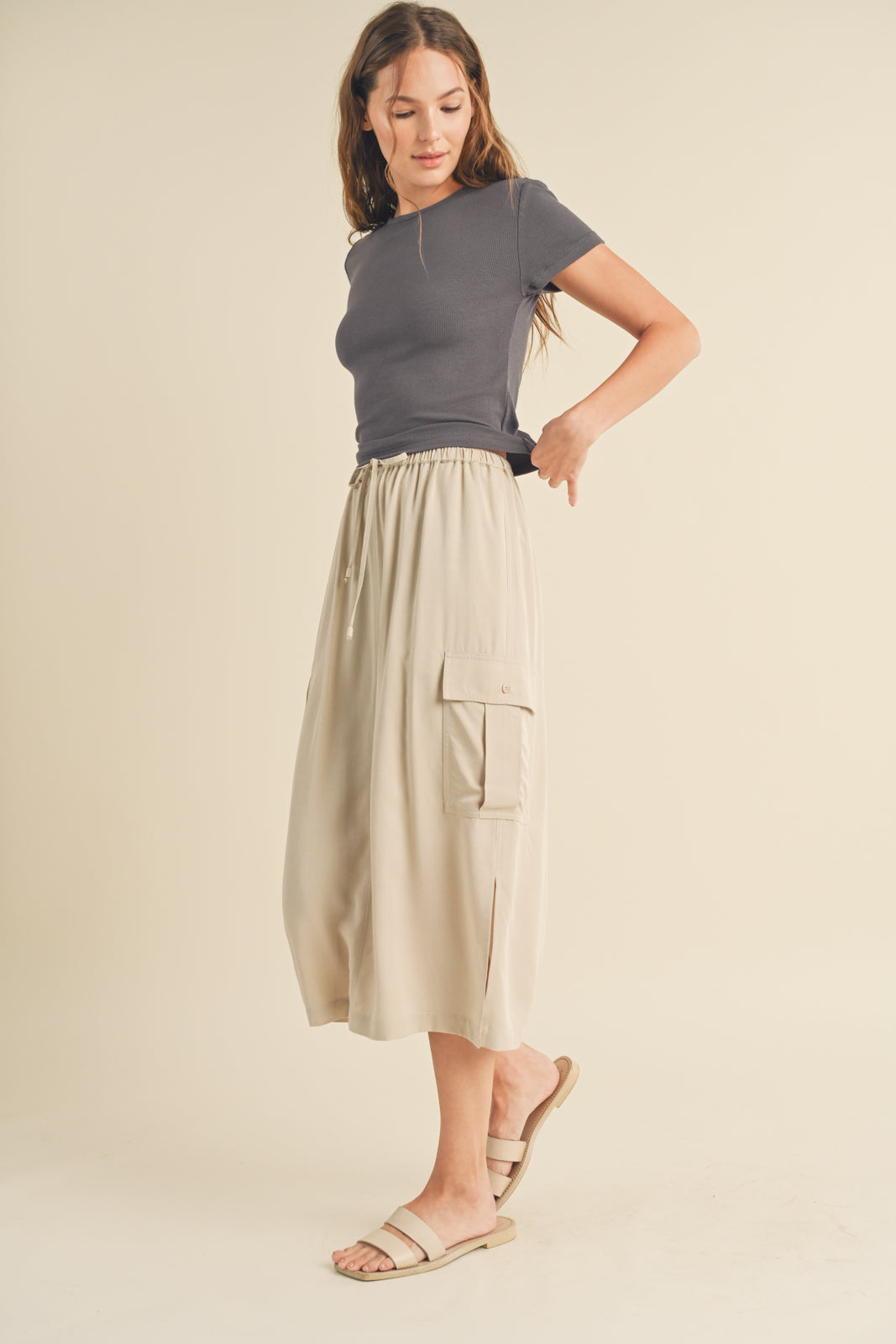 Classic Short Sleeve Top - Charcoal