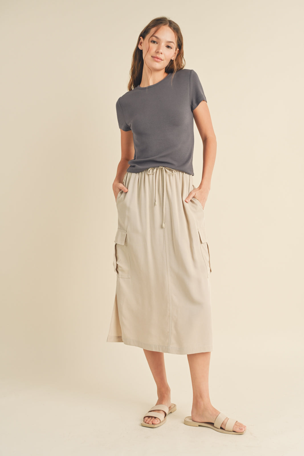 Classic Short Sleeve Top - Charcoal