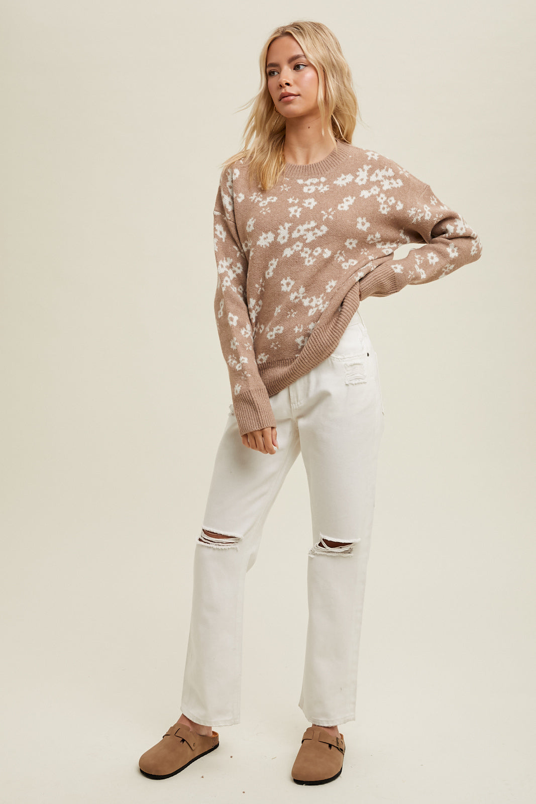 Soft Floral Sweater