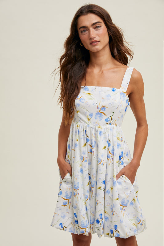 Bubble Hem Mini Dress