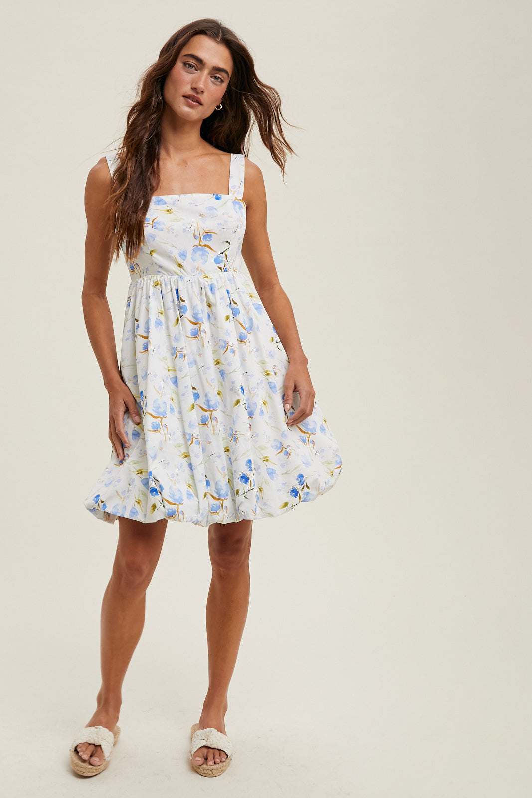 Bubble Hem Mini Dress