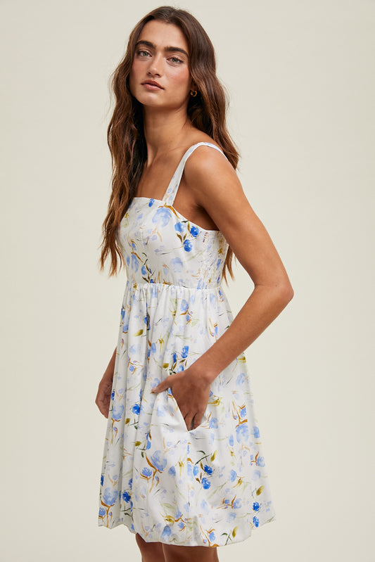 Bubble Hem Mini Dress