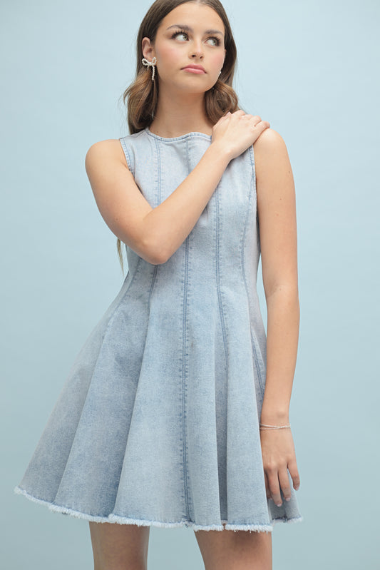 Flair Denim Dress