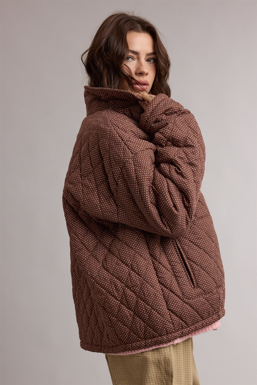 Quilted Polka Dot Jacket