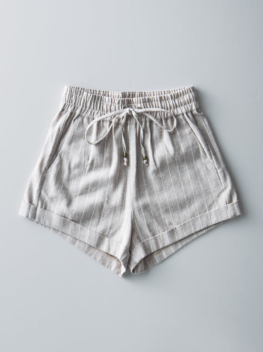 Striped Drawstring Shorts