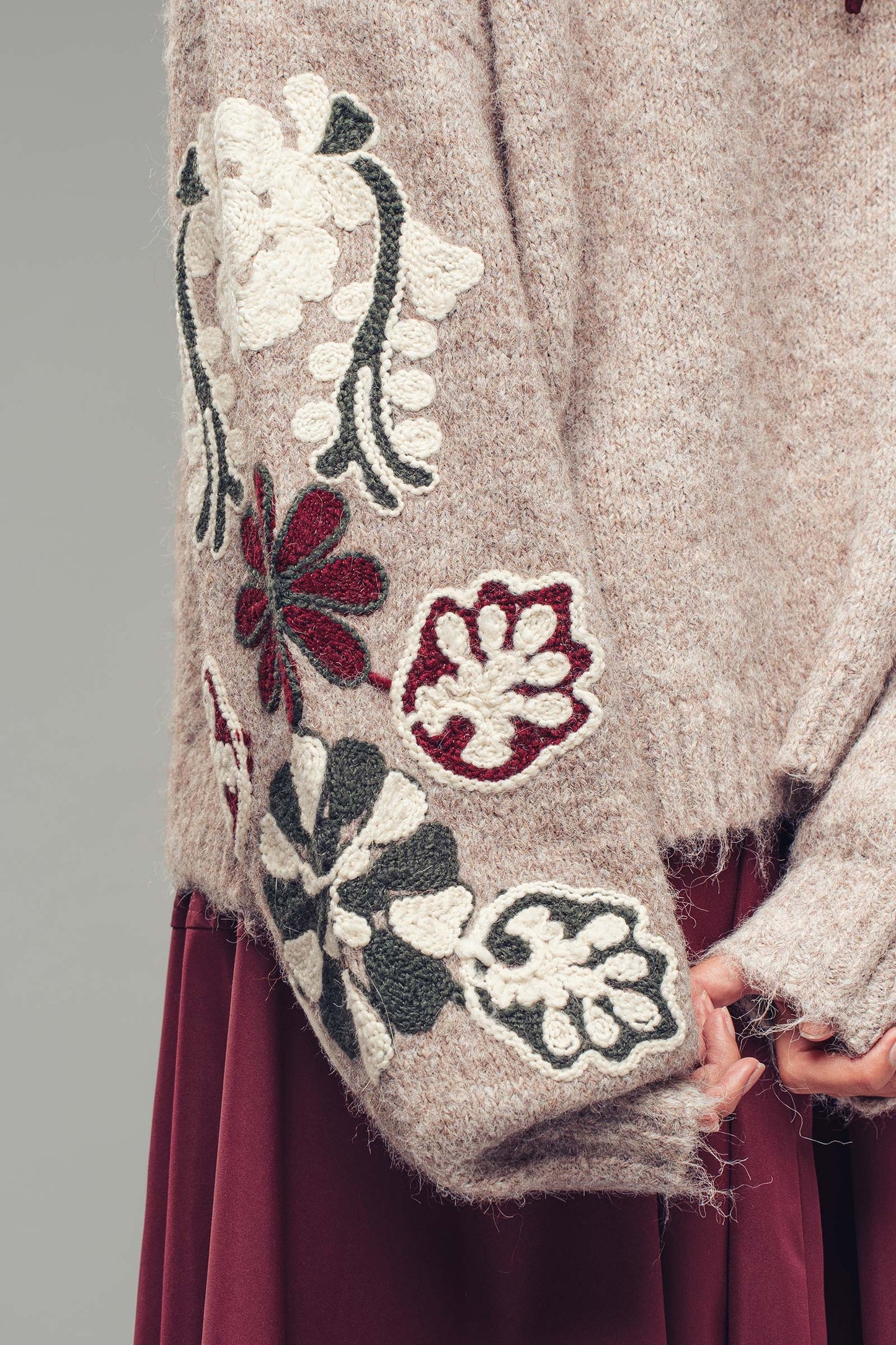 Floral Embroidered Sweater