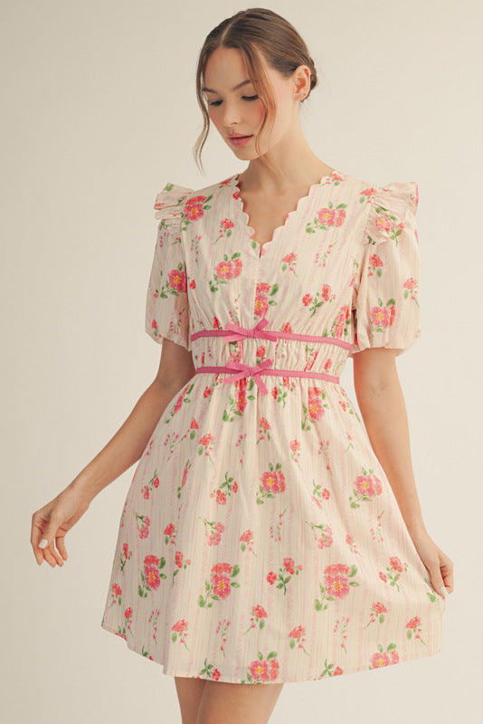 Vintage Rose Mini Dress