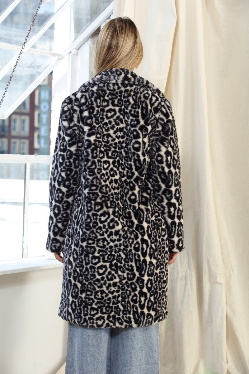 Leopard Faux Fur Coat