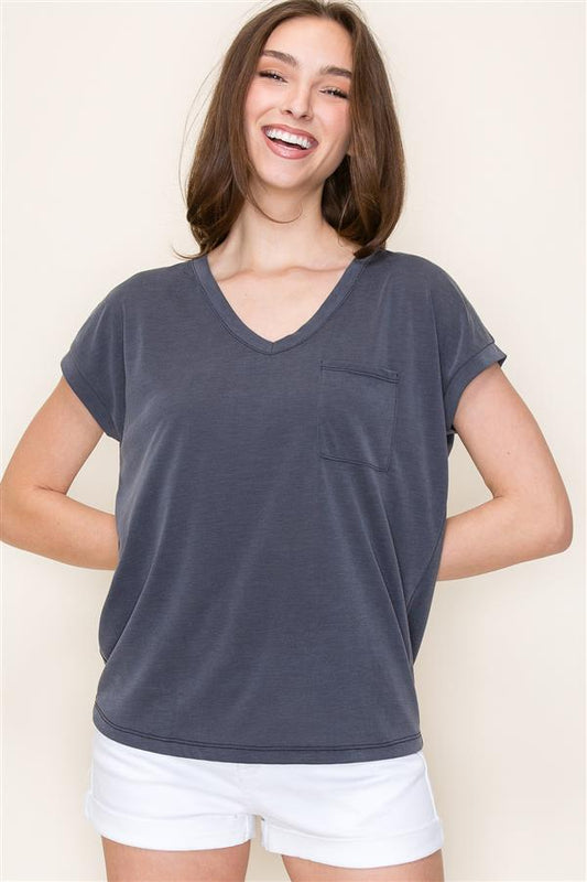 V-Neck Jersey Top