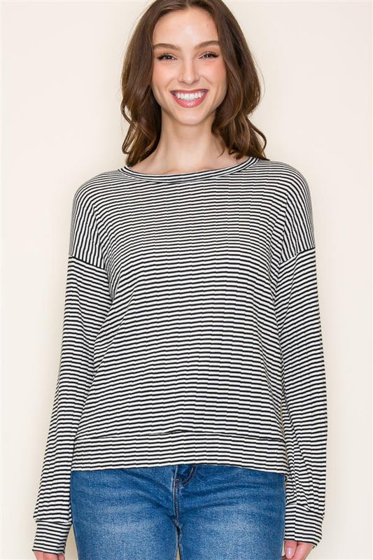 Textured Stripe Top