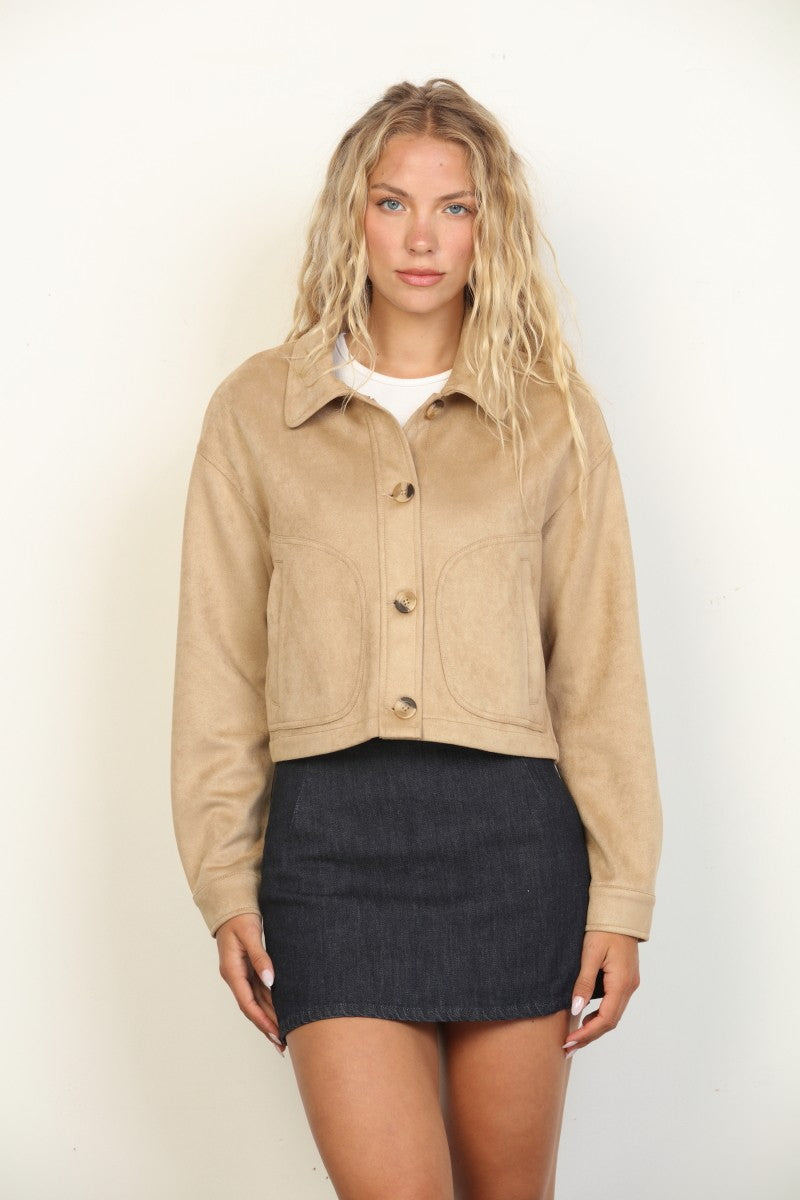 Suede Side Pocket Jacket