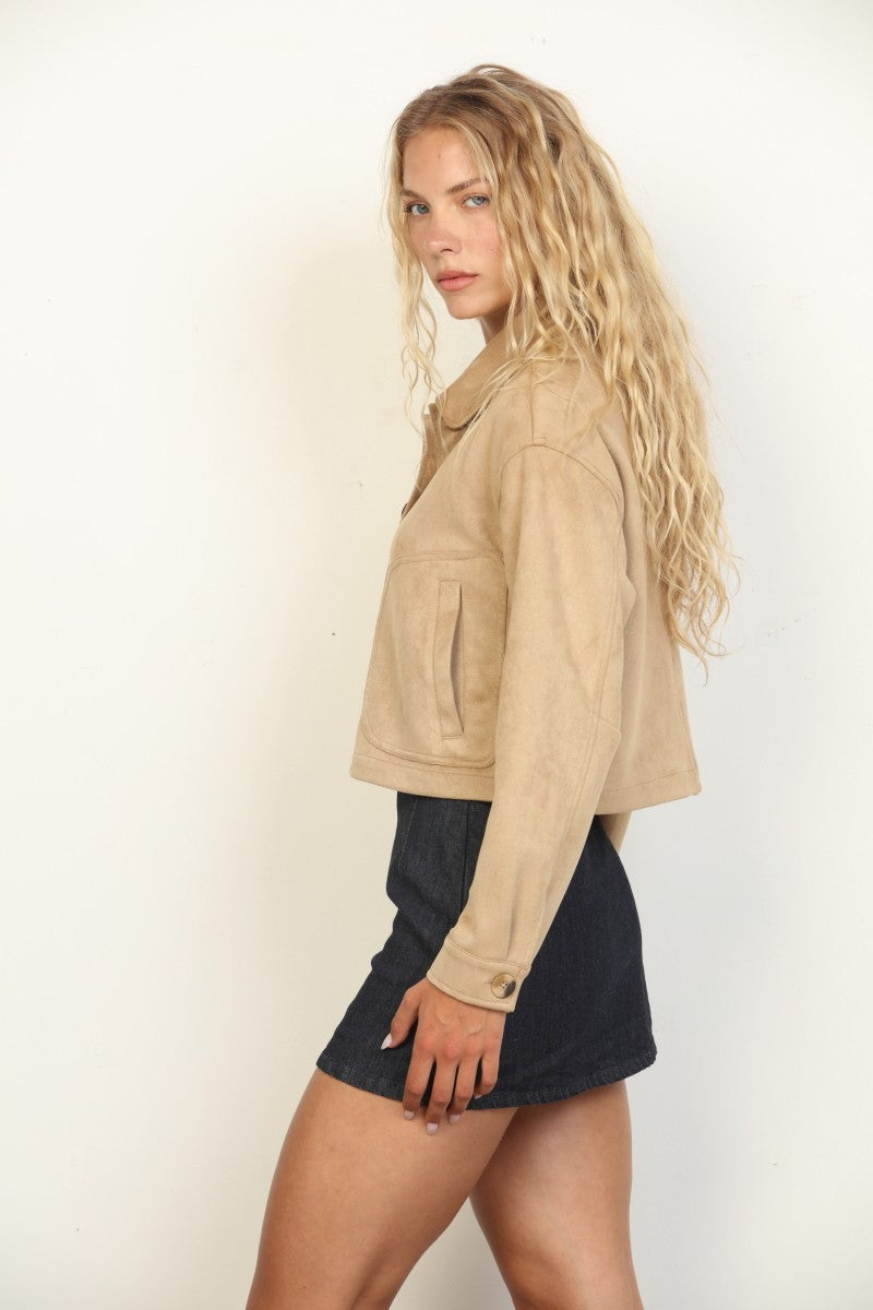 Suede Side Pocket Jacket