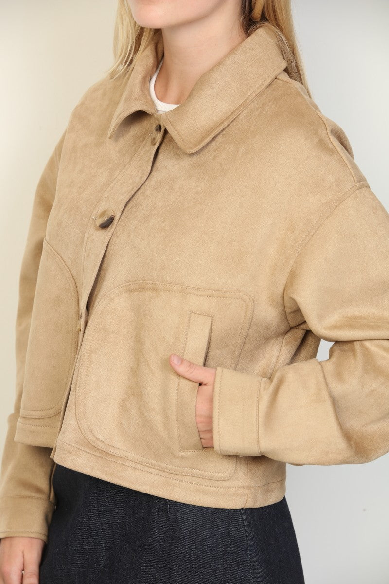 Suede Side Pocket Jacket