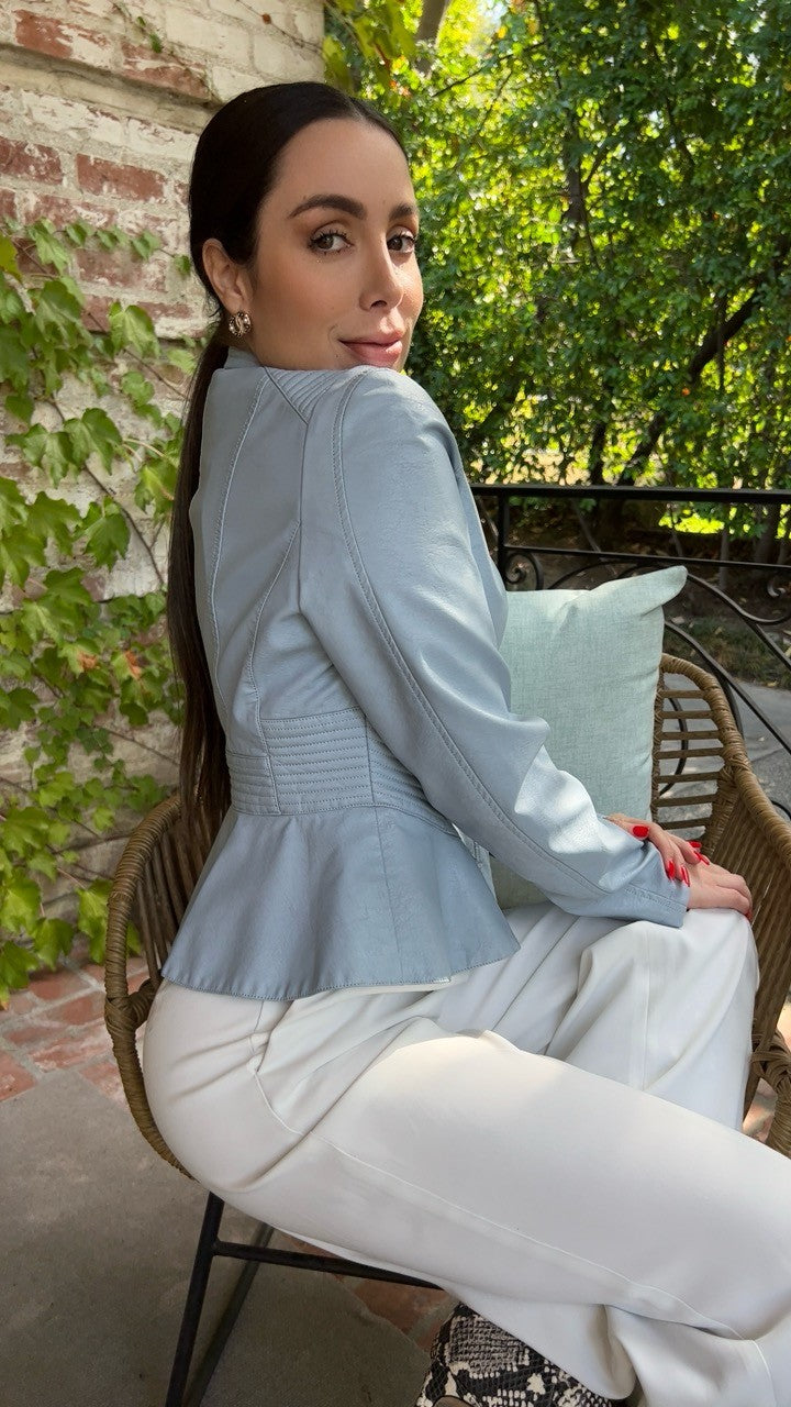Peplum Jacket - Blue