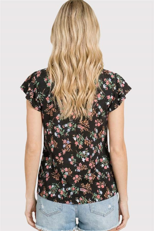 Floral Flutter Top