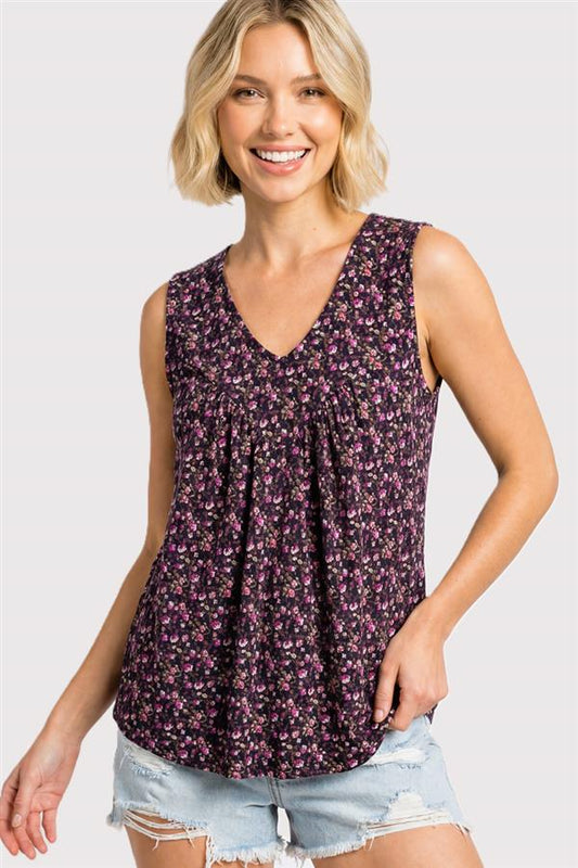 Midnight Floral Tank