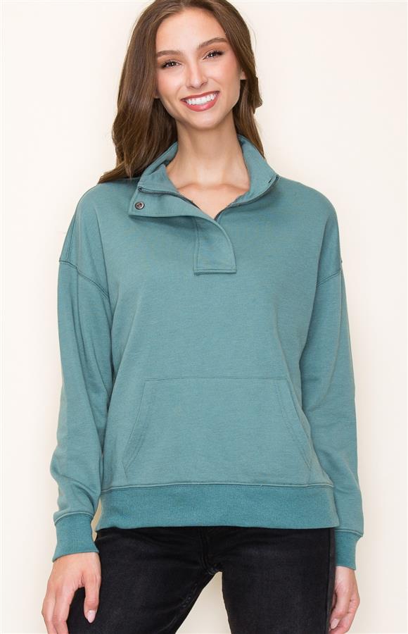 Kangaroo Pocket Sweater Top