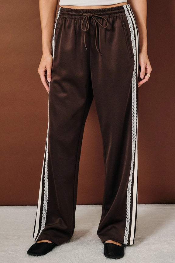 Lace Stripe Track Pants