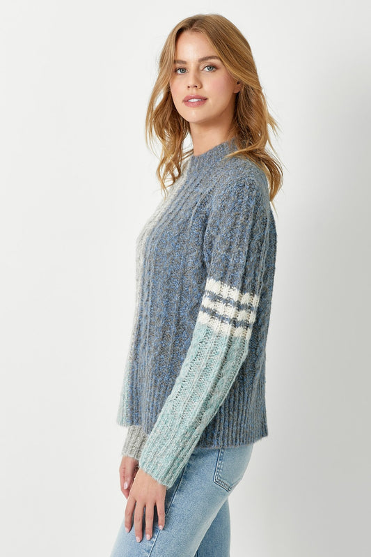 Color Block Pullover Sweater