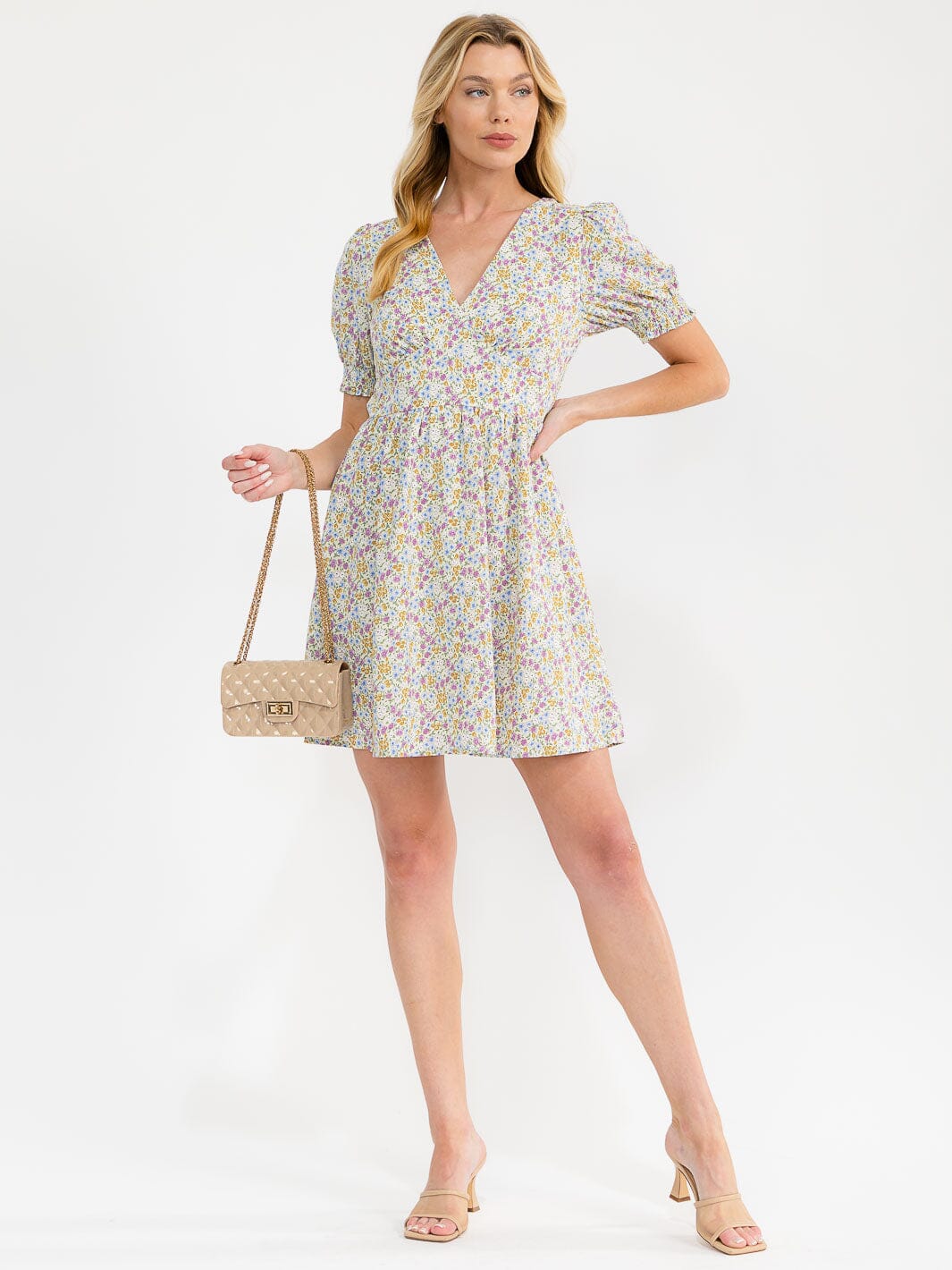Floral Puff Sleeve Dress