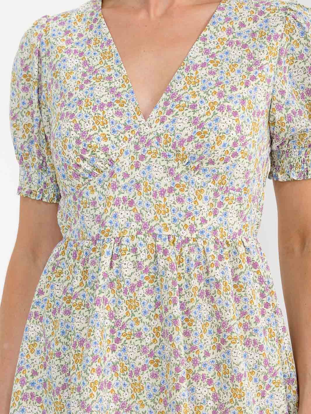 Floral Puff Sleeve Dress