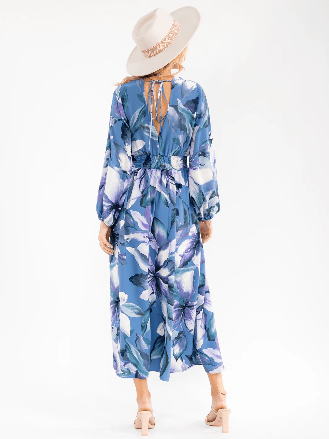 Smocked Waist Floral Dress