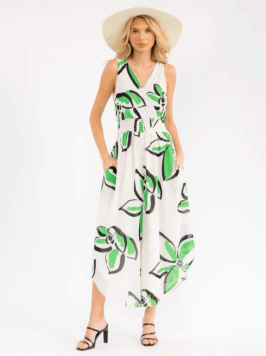 Sleeveless Floral Jumpsuit