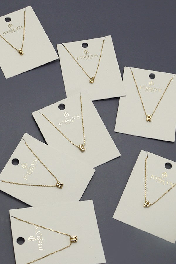 Bubble Initial Necklace