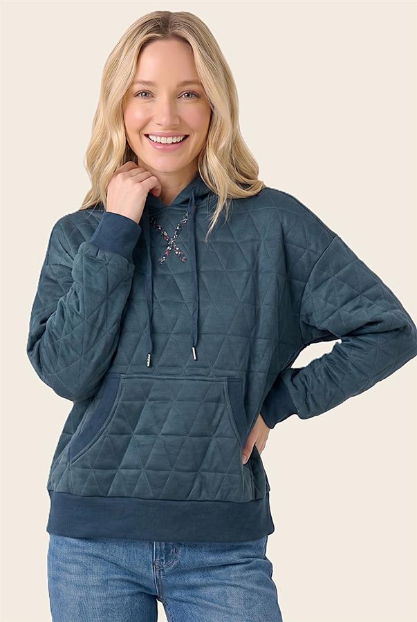 Quilted Floral Accent Sweater Top