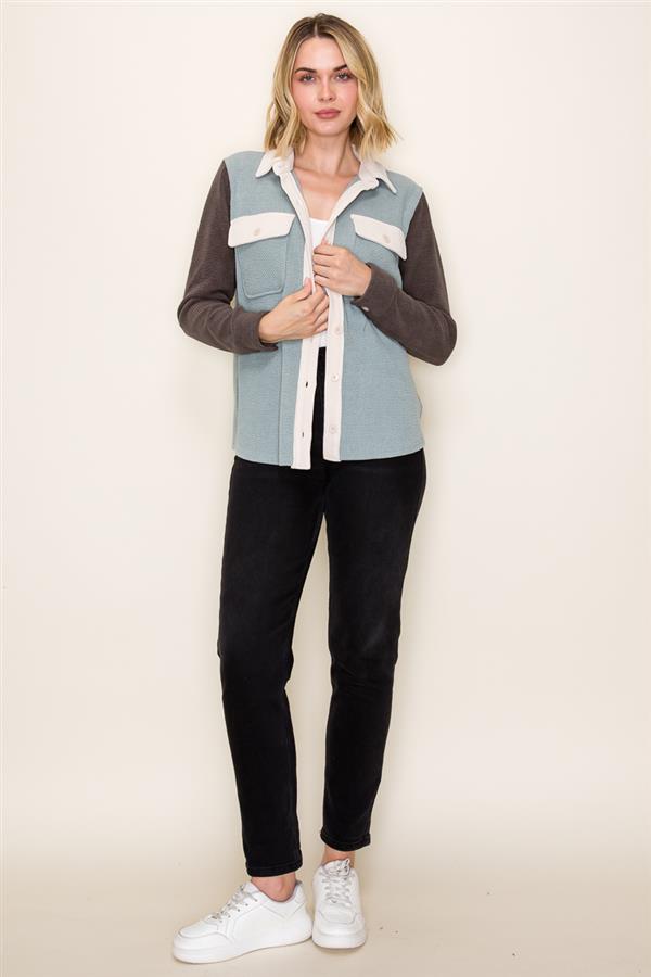 Corduroy Colorblock Shacket