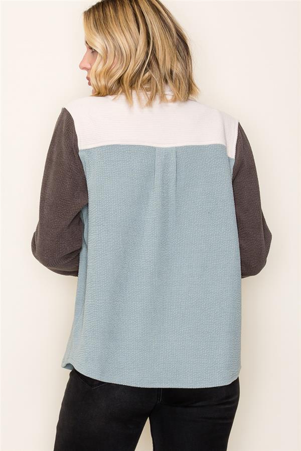 Corduroy Colorblock Shacket